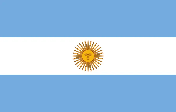 Picture white, blue, Argentina, sun, flag