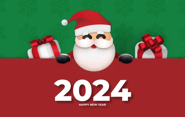 Christmas, figures, New year, Santa Claus, Santa Claus, date, composition, new year decorations