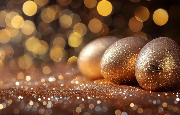 Holiday, eggs, spring, Easter, gold plated, gold, painted, eggs