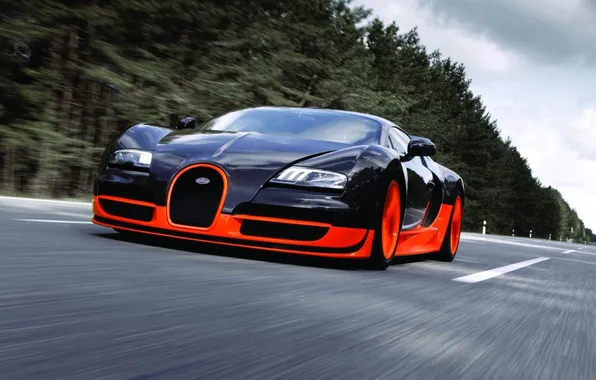 Speed, Bugatti, Veyron, supercar, Bugatti, the front, Super Sport, 16.4
