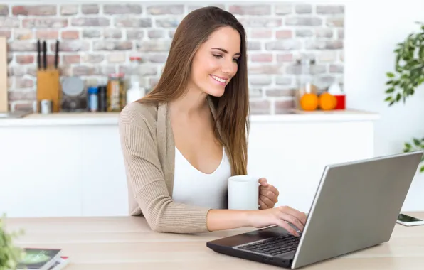 Computer, Girl, Internet, purchase