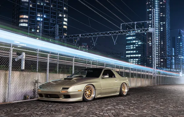 Tuning, light, turbo, wheels, gold, drives, mazda, japan