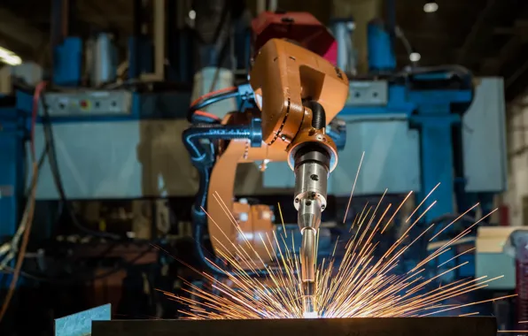 Picture precision, sparks, Robotic welding