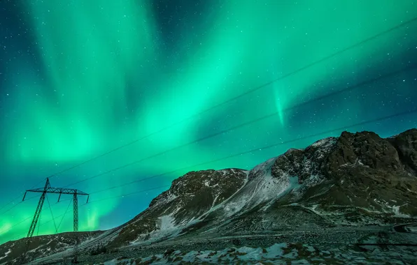 Picture the sky, nature, Northern lights, Iceland