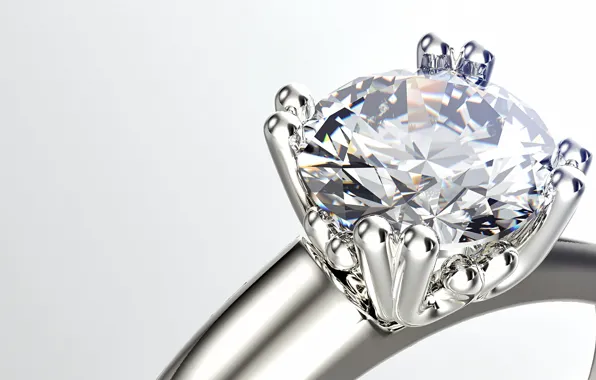 Picture ring, diamond, gemstone