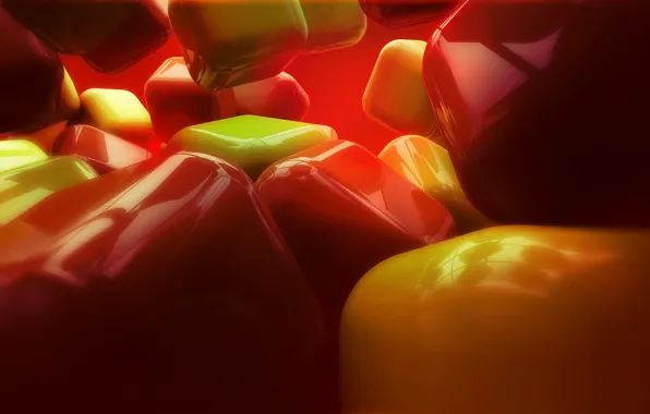 Squares, rendering, color, figures