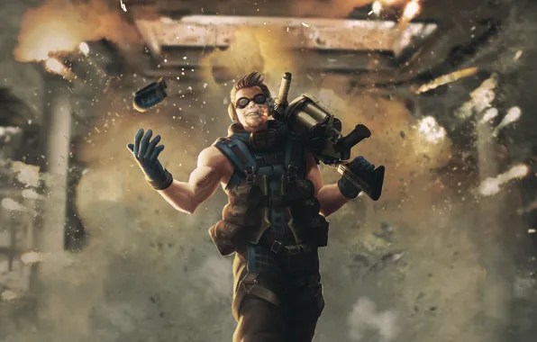 The explosion, fire, grenade launcher, bomber, grenades, the ballistics, the bomber, ballistic