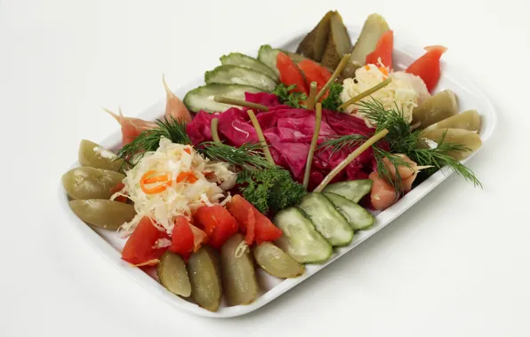 Cabbage, cucumbers, appetizer, pickles