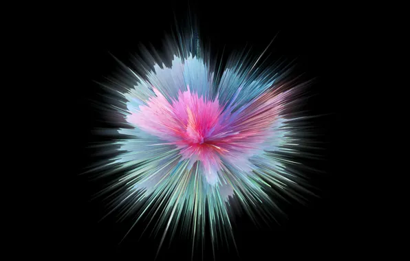 Picture rays, the explosion, pattern, paint, the volume