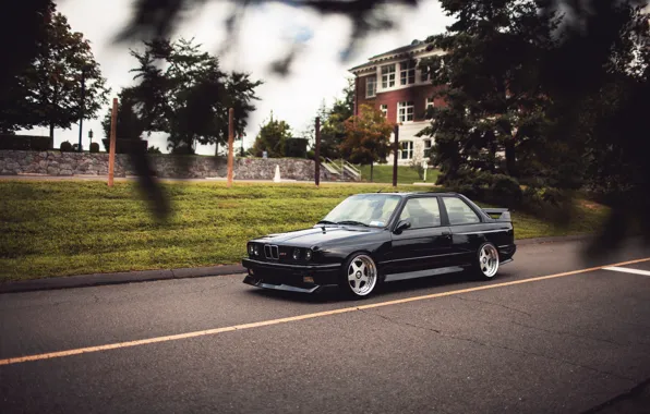 Picture black, tuning, BMW, BMW, black, tuning, E30