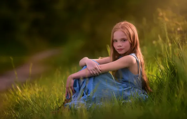 Picture summer, grass, girl, freckles, natural beauty, danielle balance