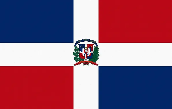 Red, Blue, Cross, Flag, Dominican Republic, Square, Dominican Republic