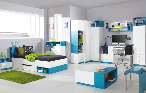 Design, style, interior, children's, the room of the student