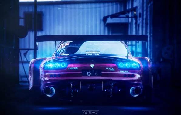 Car, machine, auto, Mazda, Mazda RX-7, Outlaw, Ned Souris, Transport & Vehicles