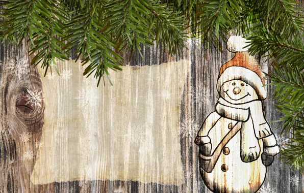Winter, branches, sheet, holiday, figure, Board, Christmas, New year