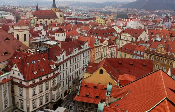 Home, Panorama, Prague, Roof, Building, Prague, Panorama