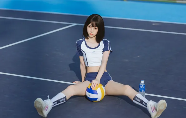 Model, women, cosplay, asian, volleyball, sportswear, Women Outdoors