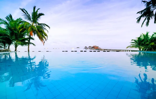Picture sea, relax, pool, Thailand, pool