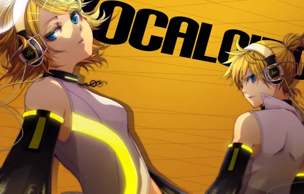 Girl, anime, guy, two, Vocaloid, Vocaloid, Rin, Len