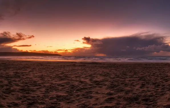 Sand, sea, beach, sunset, 152