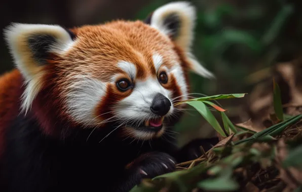 Look, nature, pose, portrait, red Panda, face, red Panda, AI art