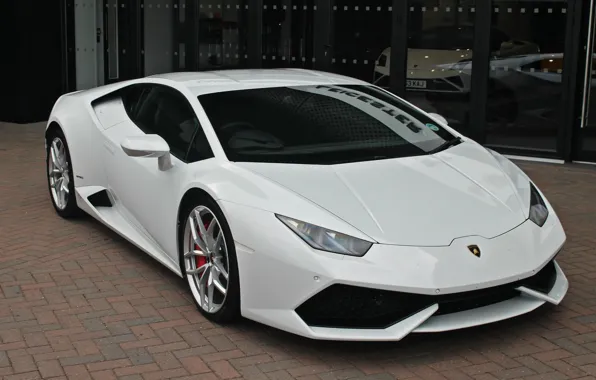 Lamborghini, white, salon, Hurricane