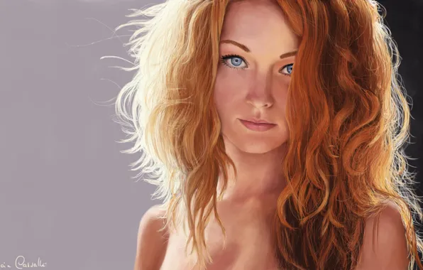 Girl, Look, Girl, Hair, Eyes, Art, Beautiful, Sexy