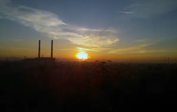 Dawn, factory, rostenie