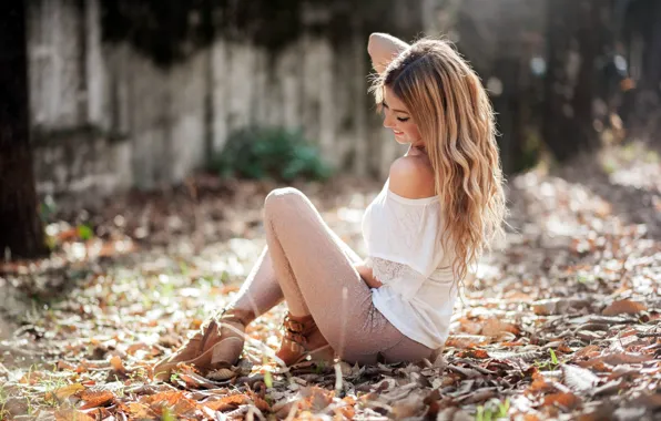 Girl, nature, pose, Sofia Monreal