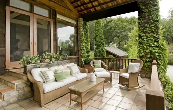 Furniture, terrace, country house
