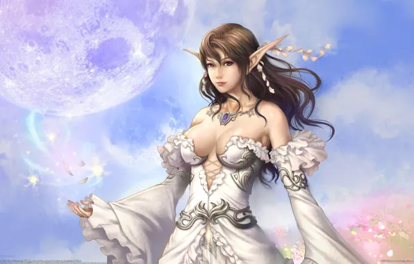 Girl, magic, elf, planet, Wan Hsienwei