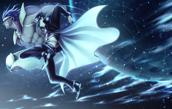 Picture space, anime, art, guy, Jojo`s Bizarre Adventure