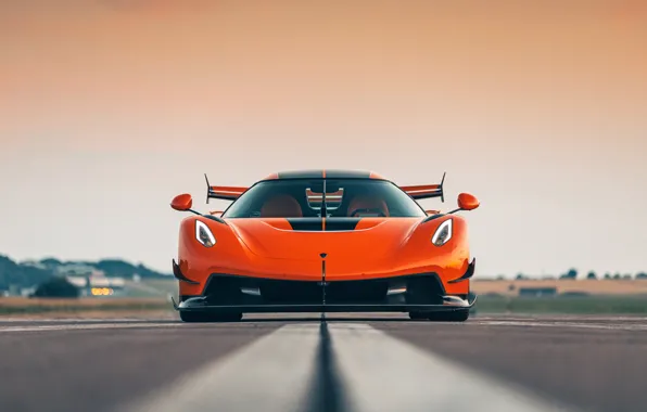 Picture Koenigsegg, front view, orange, front view, Jesko, Koenigsegg Jesko