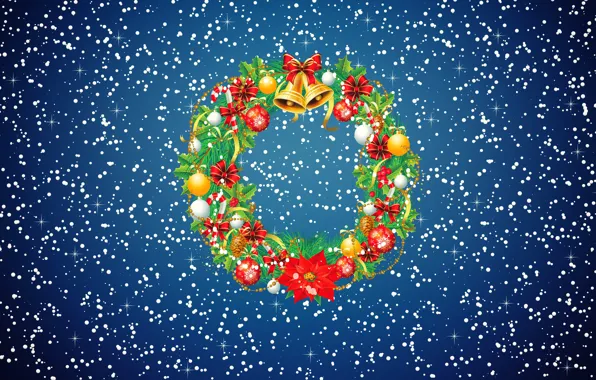 Winter, Minimalism, Snow, New Year, Christmas, Snowflakes, Background, Decoration