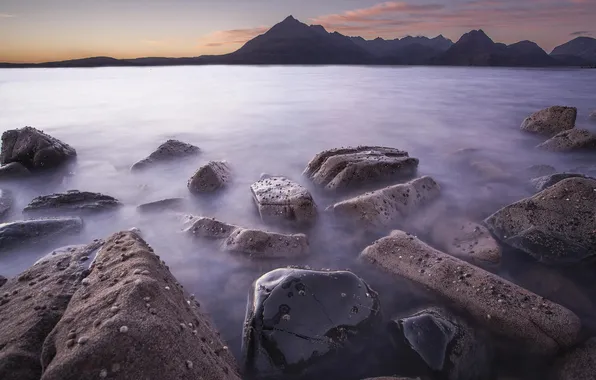 Sea, landscape, stones, rocks, shore