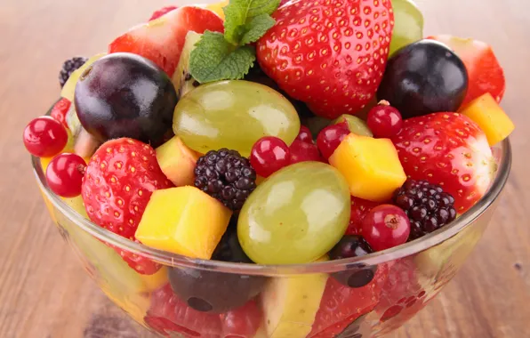 Picture berries, fruit, fresh, dessert, fruits, dessert, berries, fruit salad