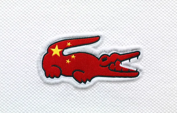 China, crocodile, flag, China, Lacoste, flag