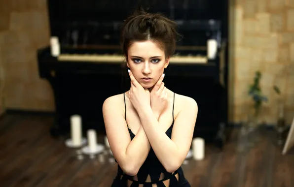 Picture makeup, the beauty, piano, manicure, Mari, Alexander Veselov