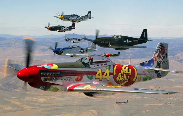 Picture the sky, flight, the plane, landscape, fighter, pilot, parade, airbrushing