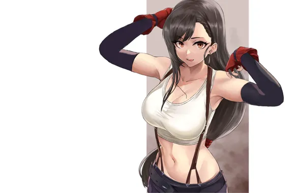 Picture girl, sexy, Final Fantasy, Final Fantasy 7, boobs, anime, pretty, skirt