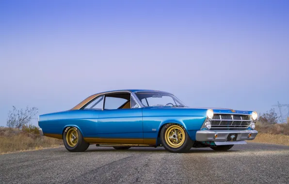 Ford, Blue, 1967, 427, Fairlane, American muscle car