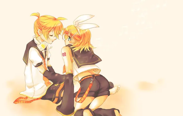 Anime, headphones, art, two, Vocaloid, Vocaloid, Rin, ringtones