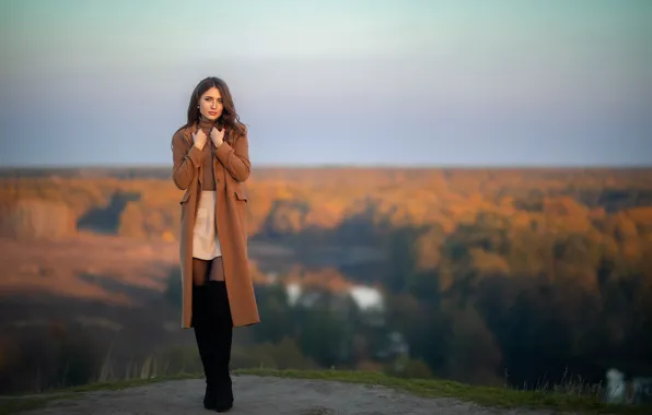 Picture look, nature, coat, boots, Dmitry Sn, Dmitry Shulgin, Dmitry Shulgin, Anastasia Chernyaeva