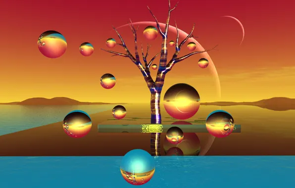 Tree, balls, sphere
