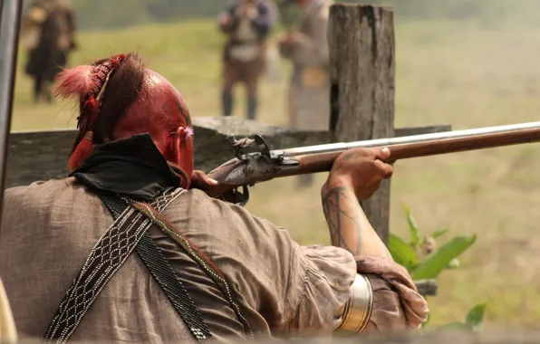 Warrior, color, the gun, Indian