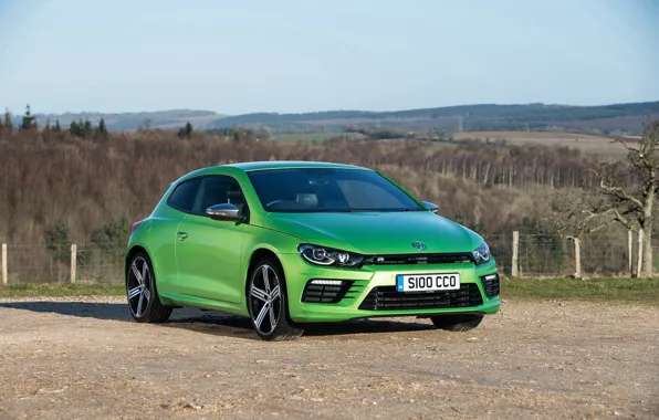 Green, volkswagen, scirocco