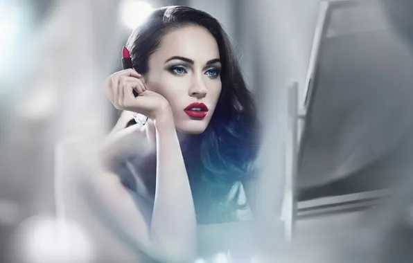 Look, face, lipstick, megan fox