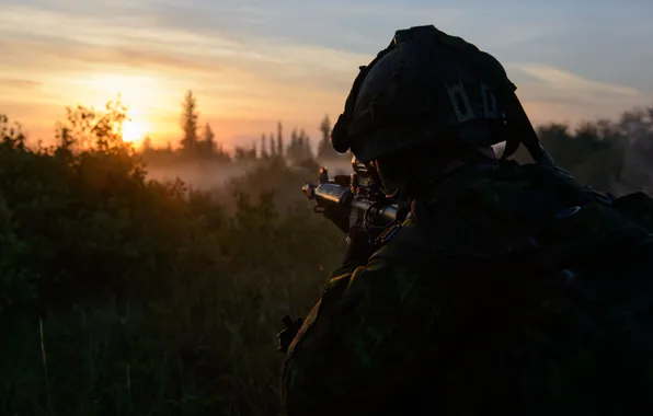 Picture morning, soldiers, p, Canadian Army