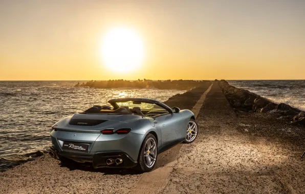 Picture Ferrari, Roma, rear view, Ferrari Roma Spider