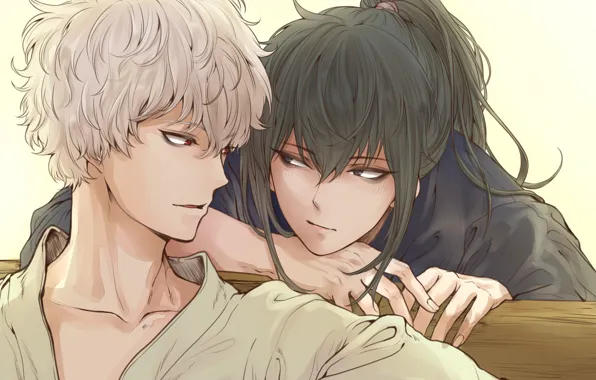 Anime, art, guys, Gintama, Gintoki